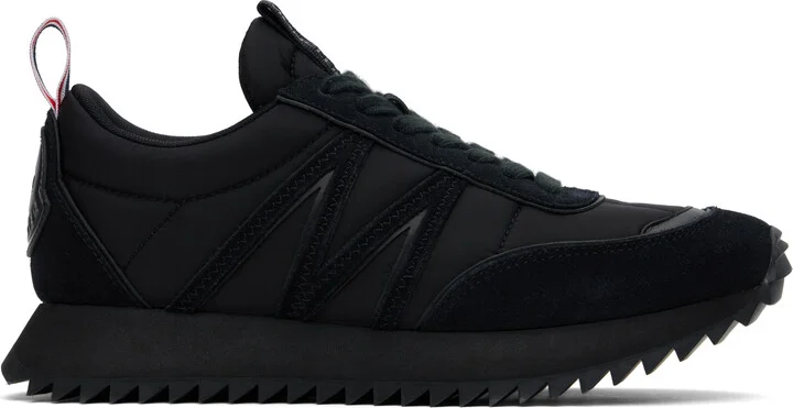 Moncler Black Pacey Nylon & Suede Sneakers