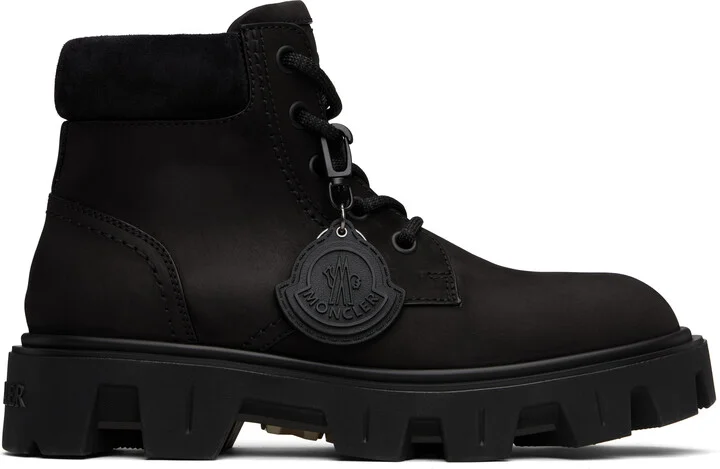 Moncler Black Peak City Ankle Boots