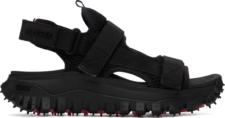 Moncler Black Platform Sandals