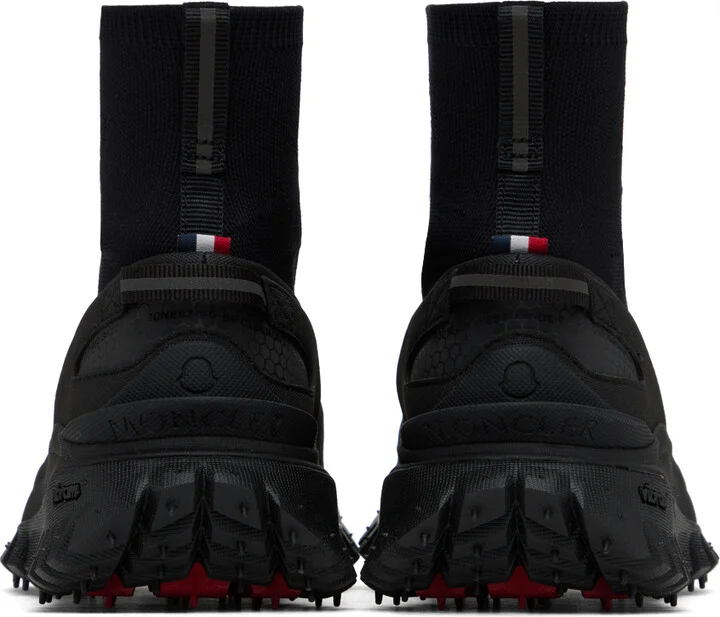 Moncler Black Trailgrip Knit High Top Sneakers - Image 2