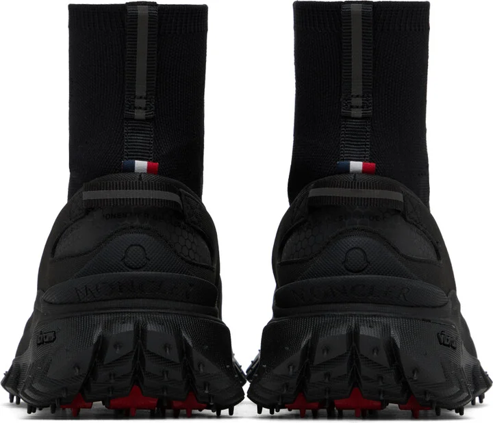 Moncler Black Trailgrip Knit High Top Sneakers - Image 2