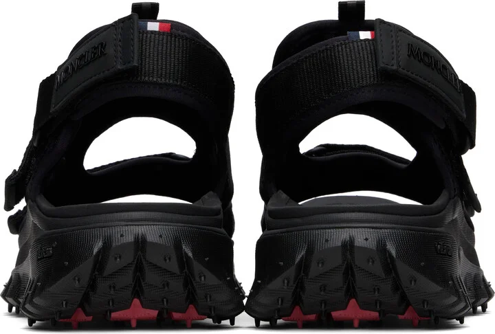Moncler Black Trailgrip Vela Water-Repellent Sandals - Image 2