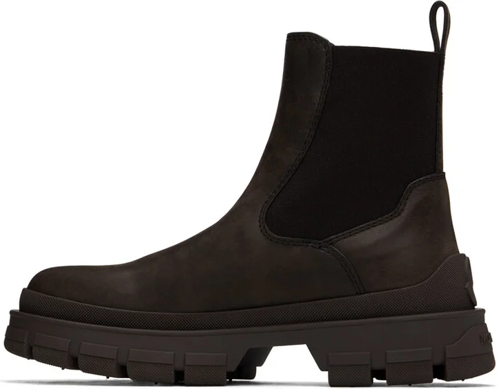 Moncler Brown Hevea Chelsea Boots - Image 3