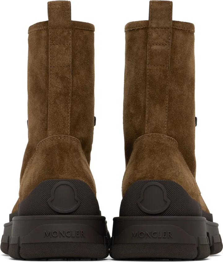 Moncler Brown Hevea Suede Lace-Up Boots - Image 2