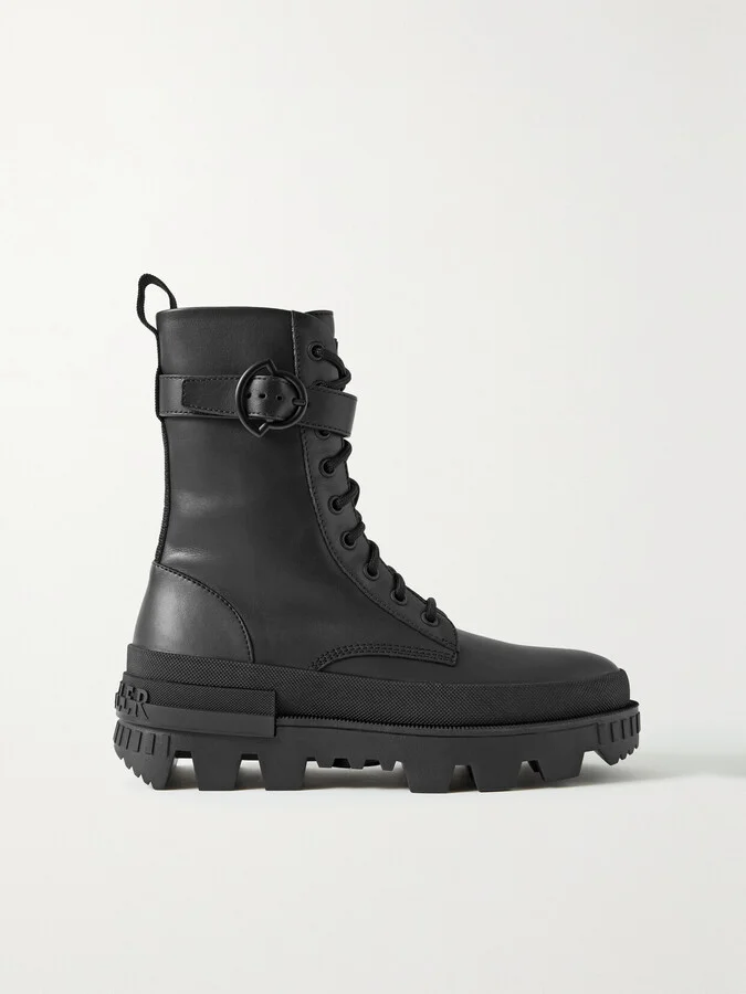 Moncler - Carinne Leather Ankle Boots - Black
