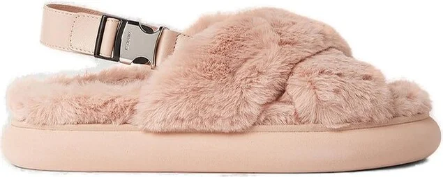Moncler Fluffy Buckle Detailed Sandals