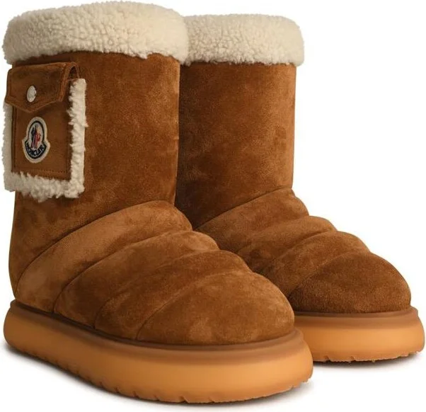 Moncler 'Gaia' Brown Suede Ankle Boots - Image 2