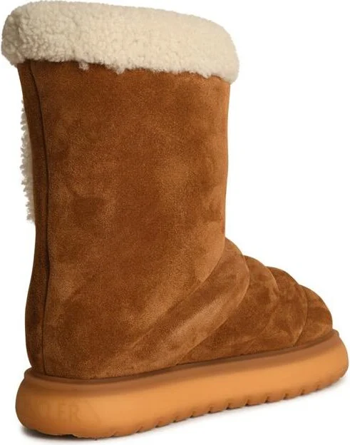 Moncler 'Gaia' Brown Suede Ankle Boots - Image 3