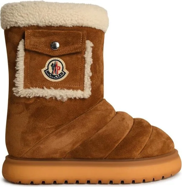 Moncler 'Gaia' Brown Suede Ankle Boots