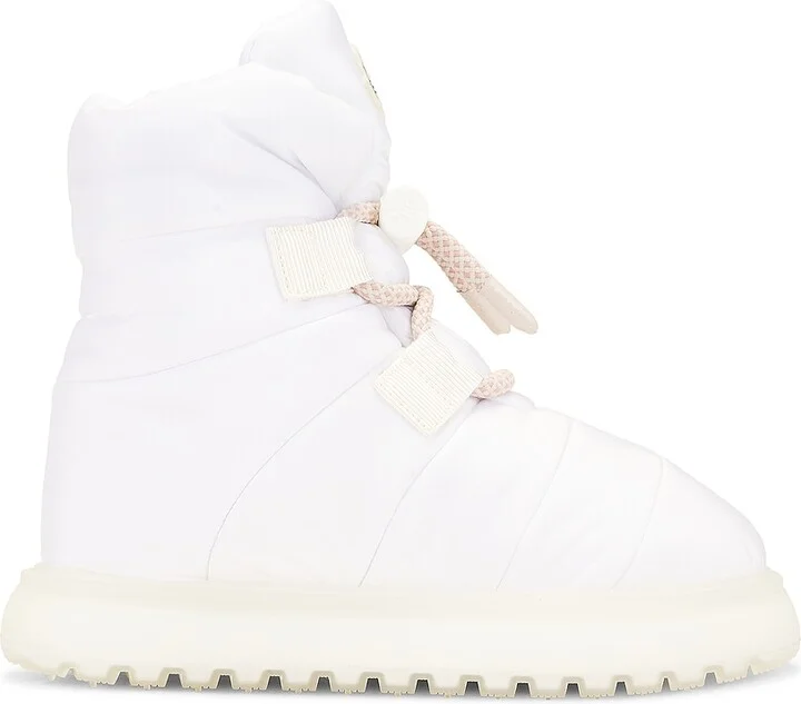 Moncler Gaia Pull Snow Boot in White