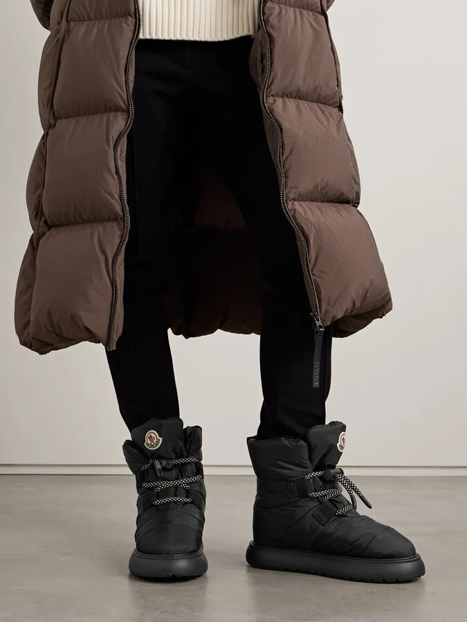 Moncler - Gaia Quilted Shell Ankle Boots - Black - Image 2
