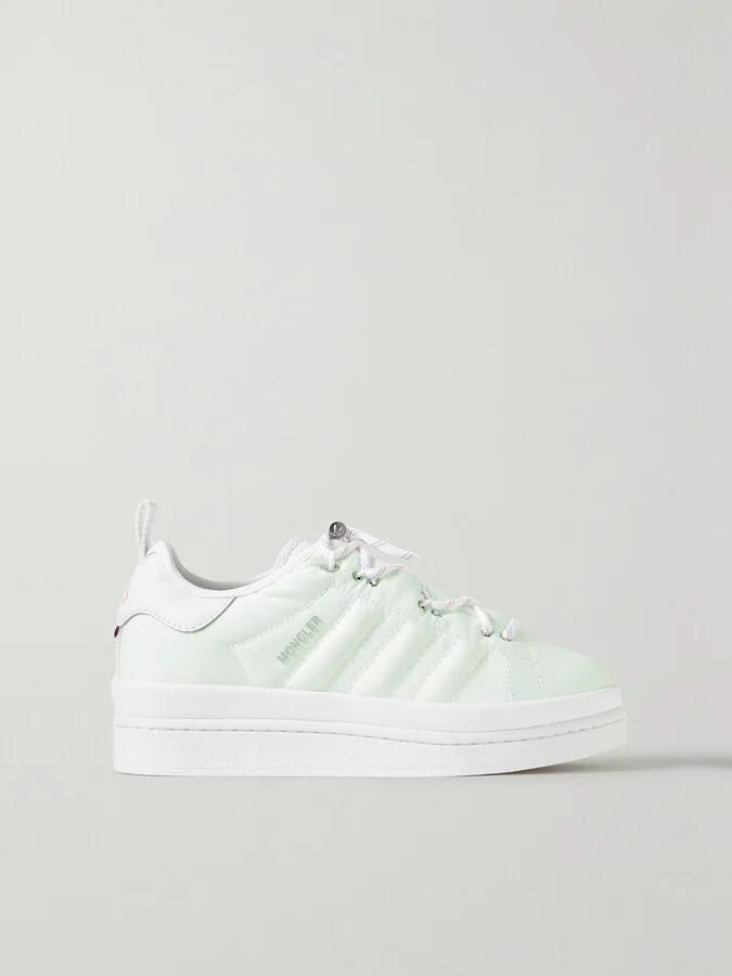 Moncler Genius - + Adidas Originals Campus Leather-trimmed Ripstop Sneakers - White