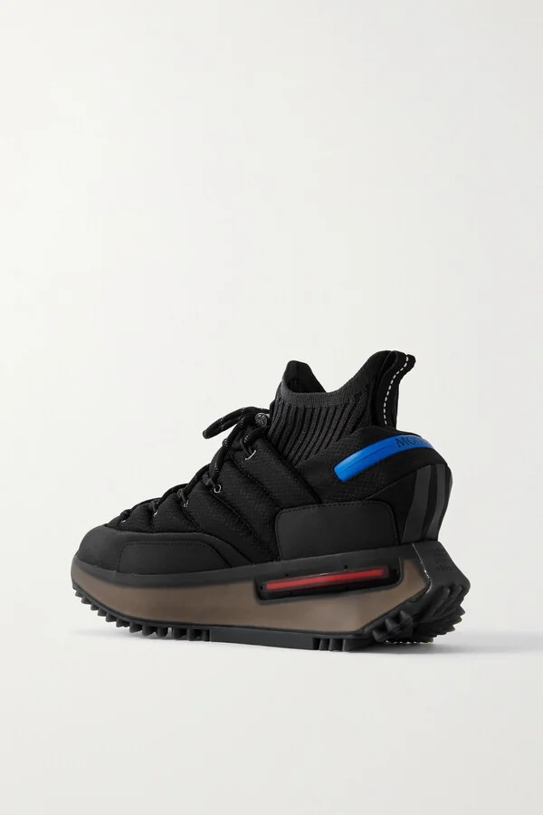 Moncler Genius - + Adidas Originals Rubber-trimmed Padded Ripstop Sneakers - Black - Image 3