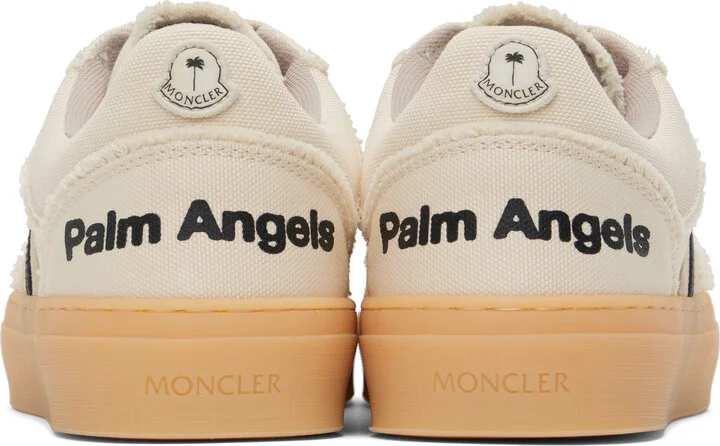 Moncler Genius Moncler x Palm Angels Beige Low Top Sneakers - Image 2