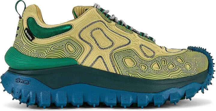 Moncler Genius Moncler x Salehe Bembury Trailgrip Grain Low Top Sneakers in Green