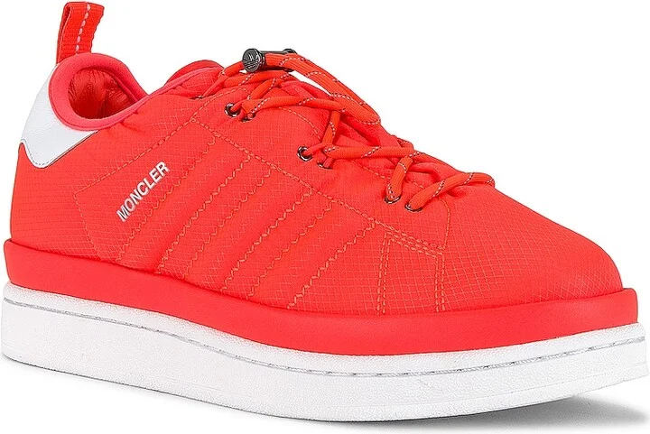 Moncler Genius x Adidas Campus Low Top Sneakers in Red - Image 2