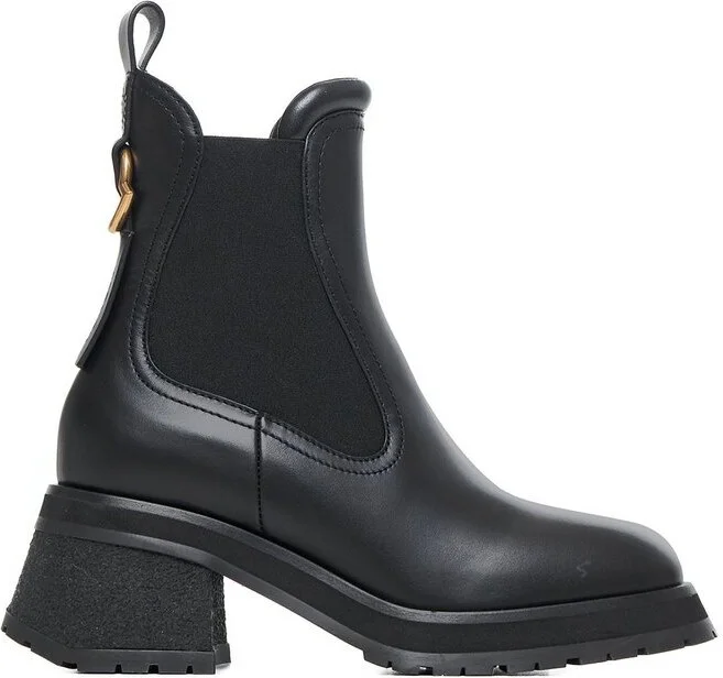 Moncler Gigi Square-Toe Chelsea Boots