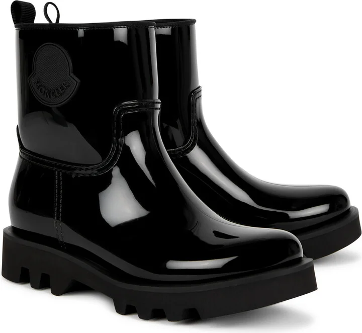 Moncler Ginette Glossed Rubber Ankle Boots - Image 2