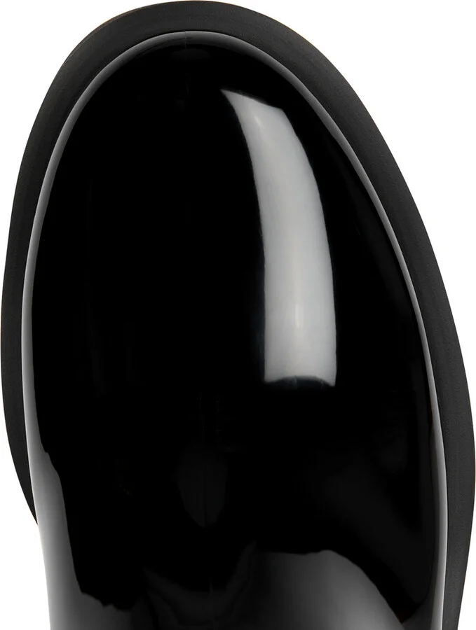 Moncler Ginette Glossed Rubber Ankle Boots - Image 4