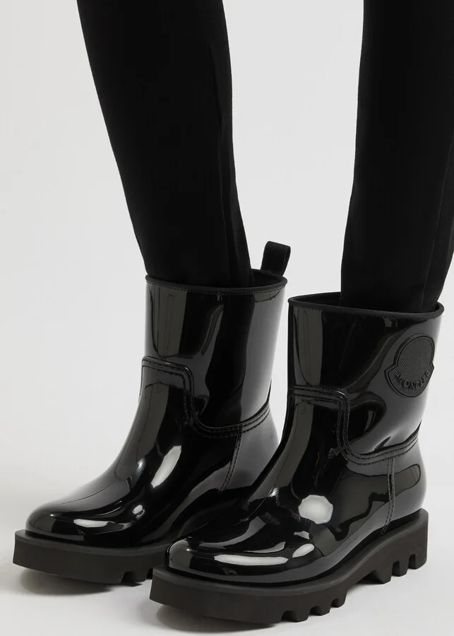 Moncler Ginette Glossed Rubber Ankle Boots - Image 5