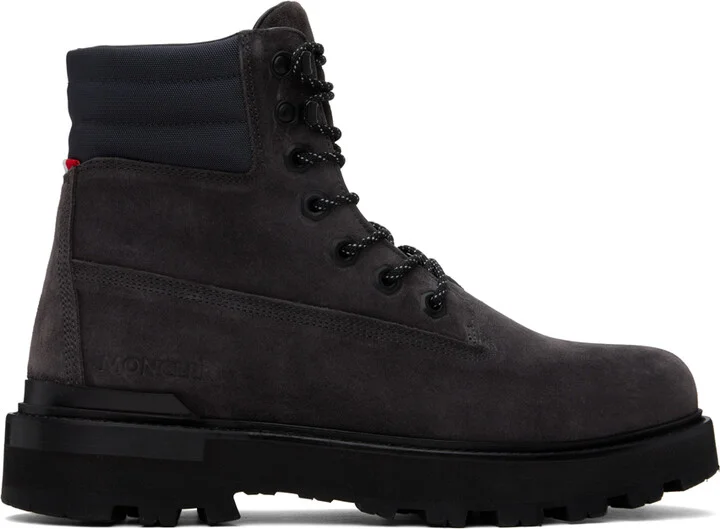 Moncler Gray Peka Boots