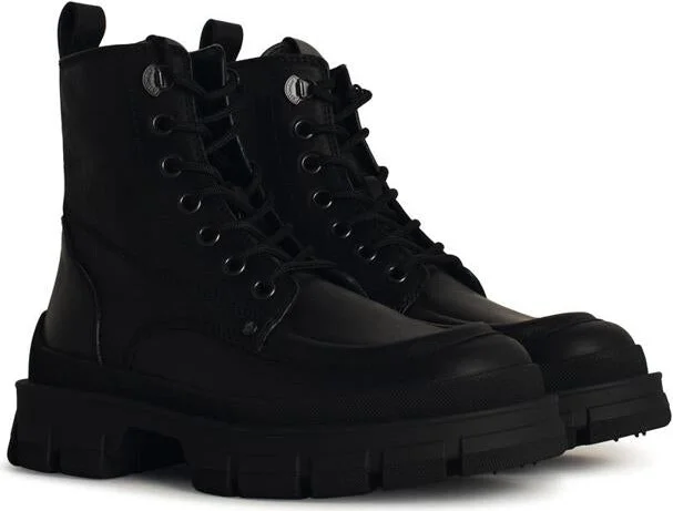 Moncler 'Hevea' Black Leather Boots - Image 2