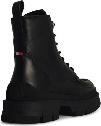 Moncler 'Hevea' Black Leather Boots - Image 3