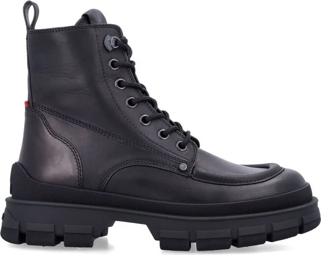 Moncler Hevea City Laced High-Top Boots