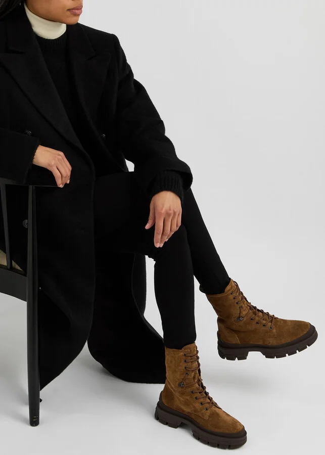 Moncler Hevea Panelled Suede Ankle Boots - Image 5