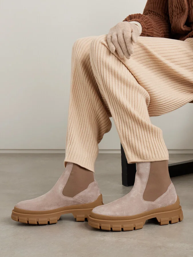 Moncler - Hevea Suede Chelsea Boots - Brown - Image 2