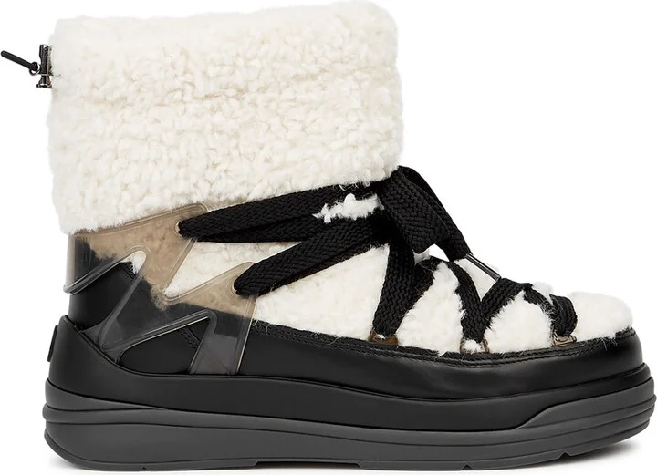 Moncler Insolux Cream Fleece Snow Boots