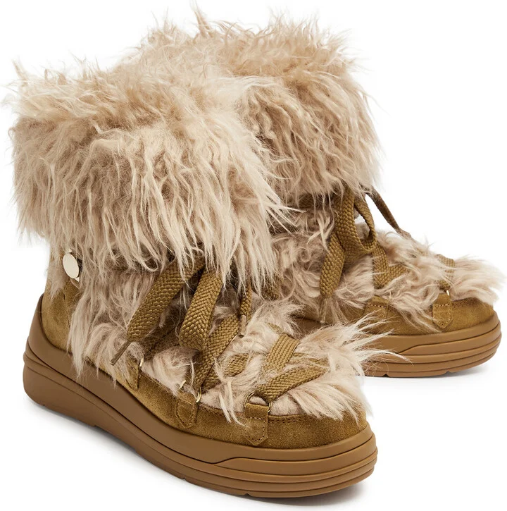 Moncler Insolux Faux Fur-trimmed Suede Snow Boots - Image 2