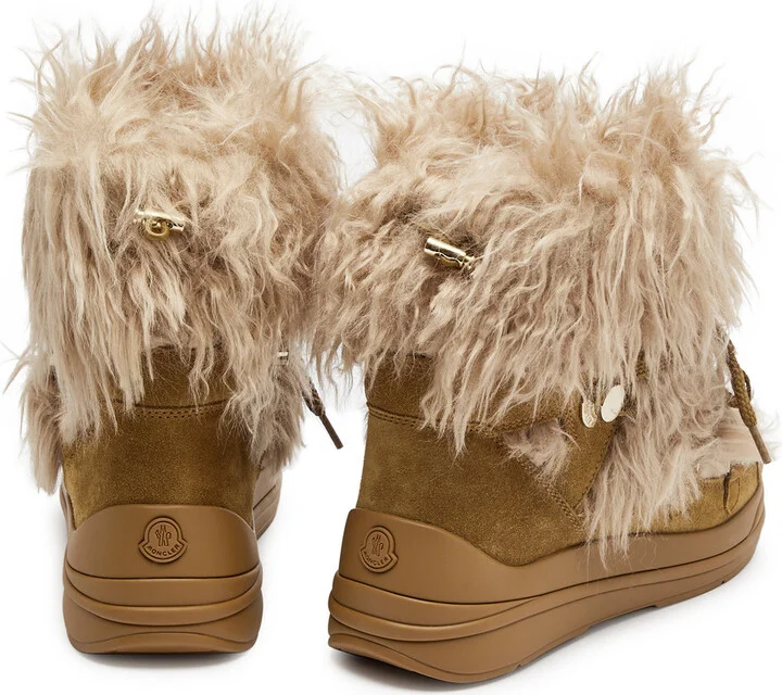 Moncler Insolux Faux Fur-trimmed Suede Snow Boots - Image 3