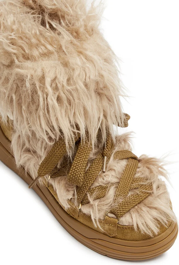 Moncler Insolux Faux Fur-trimmed Suede Snow Boots - Image 4