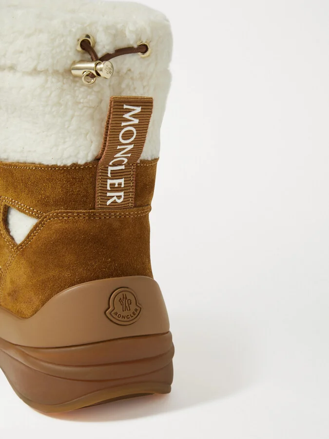 Moncler - Insolux Suede And Shearling Snow Boots - Brown - Image 4