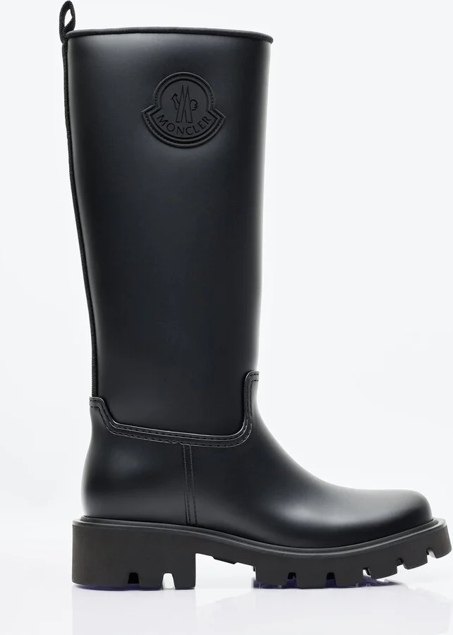 Moncler Kickstream High Rain Boots - Woman Boots Black Eu - 40