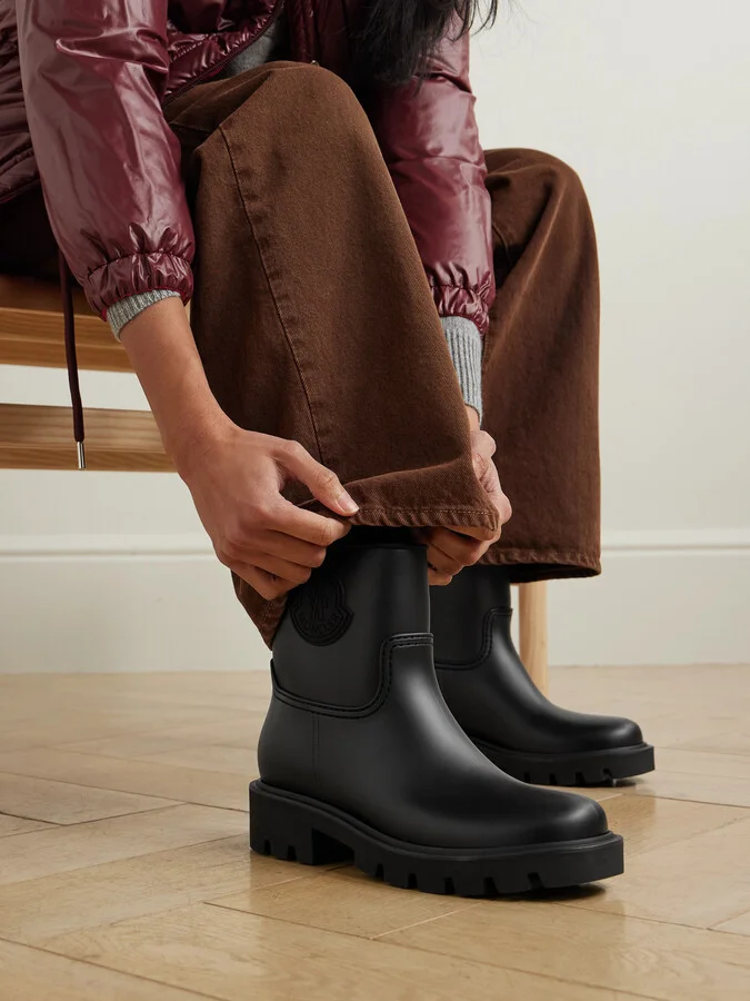 Moncler - Kickstream Leather And Shell Ankle Boots - Black - Image 2