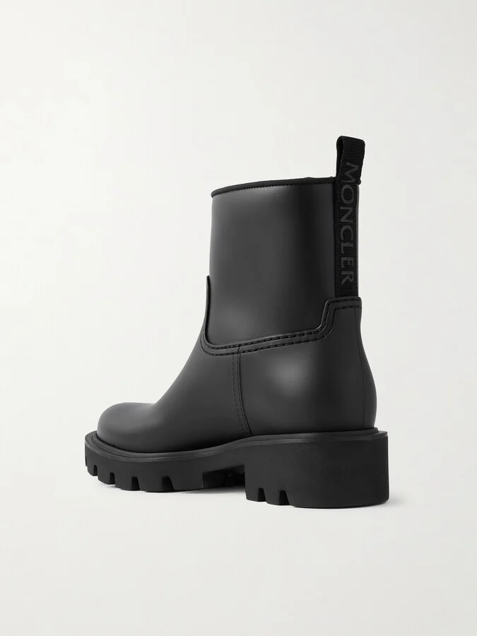 Moncler - Kickstream Leather And Shell Ankle Boots - Black - Image 3