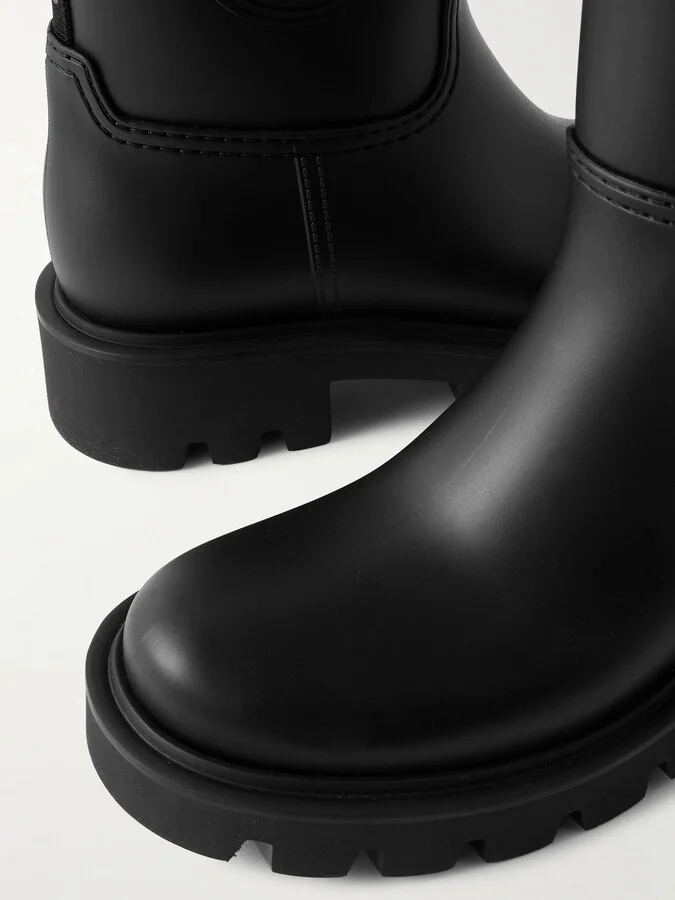 Moncler - Kickstream Leather And Shell Ankle Boots - Black - Image 4