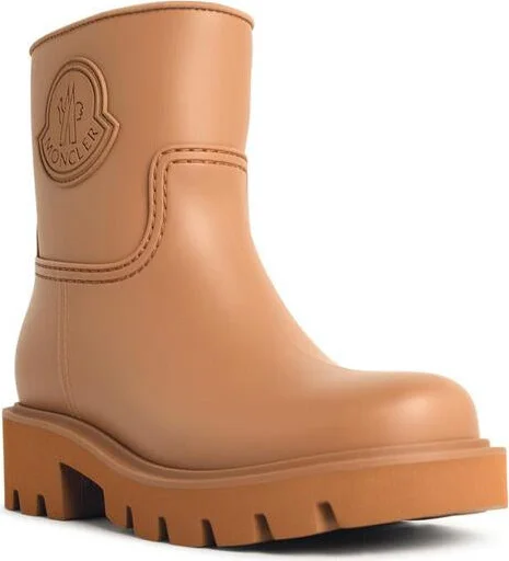 Moncler 'Kickstream' Light Brown Pvc Rain Boots - Image 2