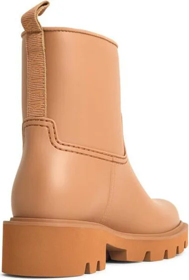 Moncler 'Kickstream' Light Brown Pvc Rain Boots - Image 3