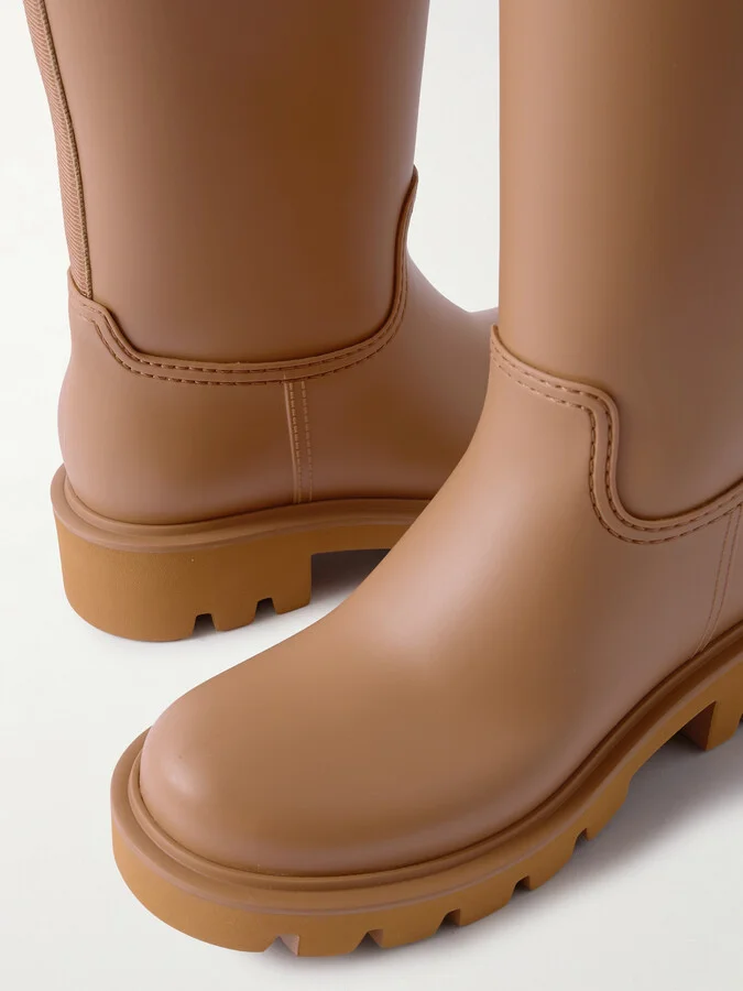Moncler - Kickstream Pvc And Shell Knee Boots - Brown - Image 4