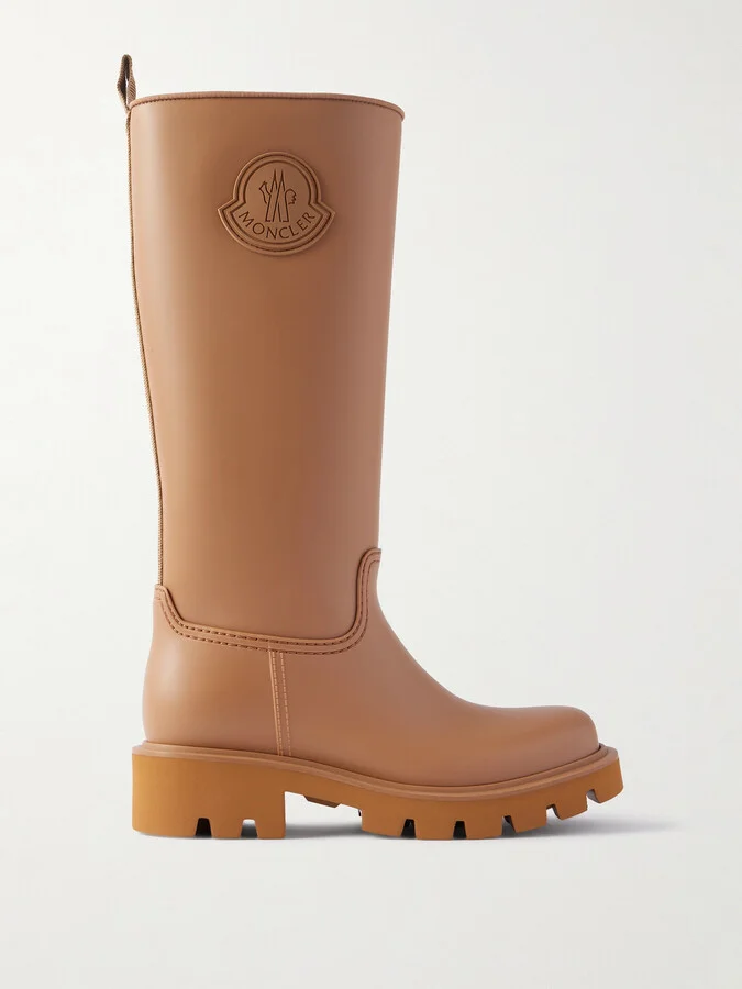 Moncler - Kickstream Pvc And Shell Knee Boots - Brown