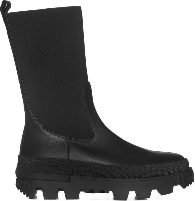 Moncler Logo Embossed Slip-On Boots