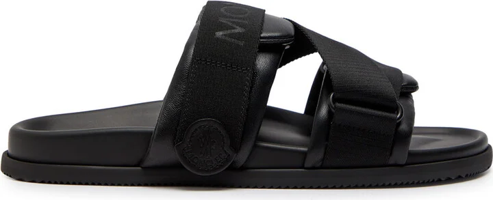 Moncler Logo-jacquard Rubber Sliders