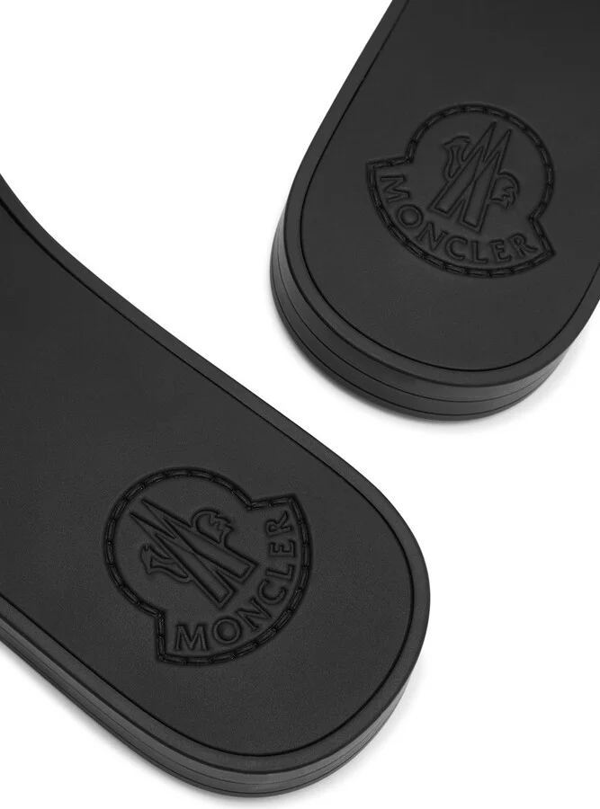 Moncler Logo Rubber Sliders - Image 8