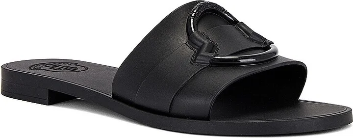 Moncler Mon Slide in Black - Image 2