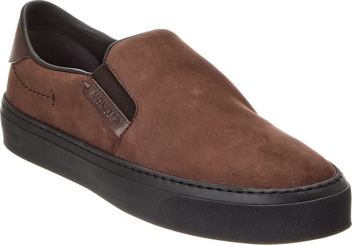 Moncler Monclub Leather Slip-On Sneaker