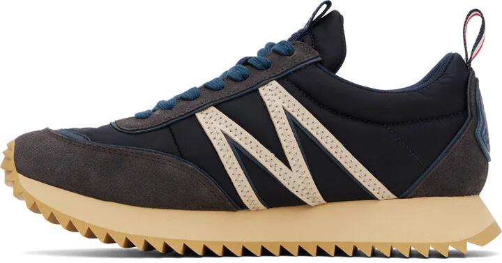 Moncler Navy Pacey Suede Sneakers - Image 3