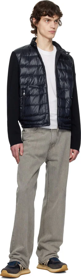 Moncler Navy Pacey Suede Sneakers - Image 5